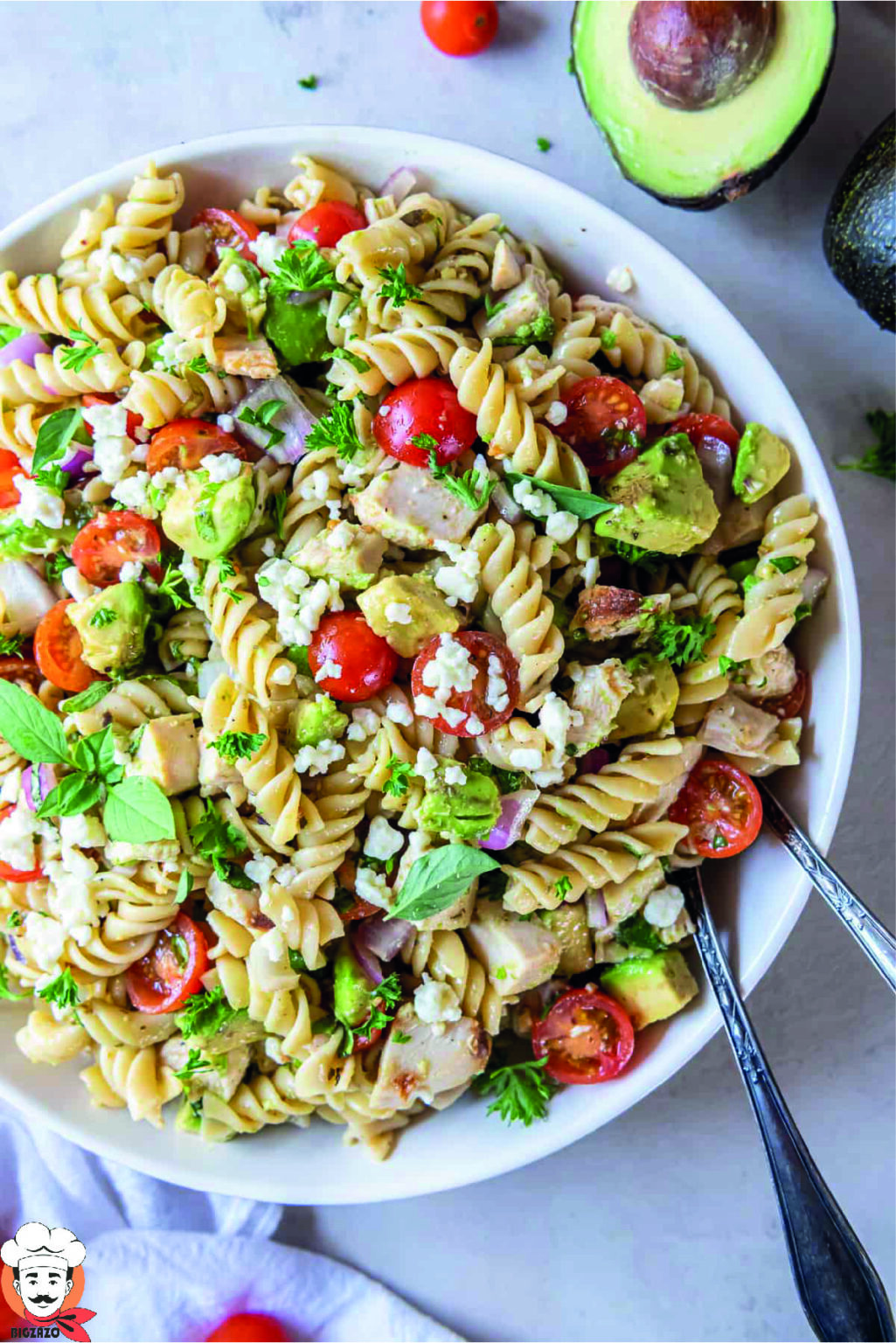 Chicken Avocado Pasta Salad – Zazoo Recipes