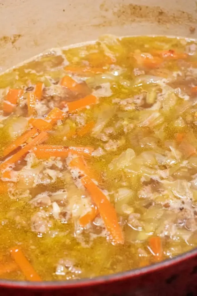Egg Roll Cabbage Soup