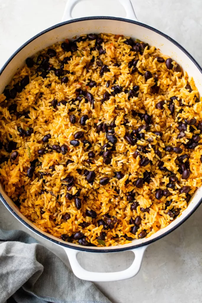 This dish for Black Beans and Rice is very tasty and simple to make! made with long-grain rice, canned black beans, and sofrito.