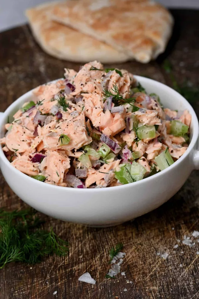 This recipe for salmon salad is creamy and herbaceous, and it comes together quickly, making it an excellent choice for meal prep.