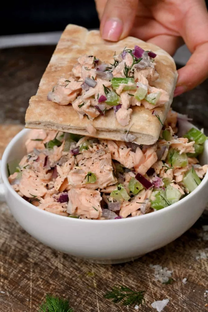 This recipe for salmon salad is creamy and herbaceous, and it comes together quickly, making it an excellent choice for meal prep.