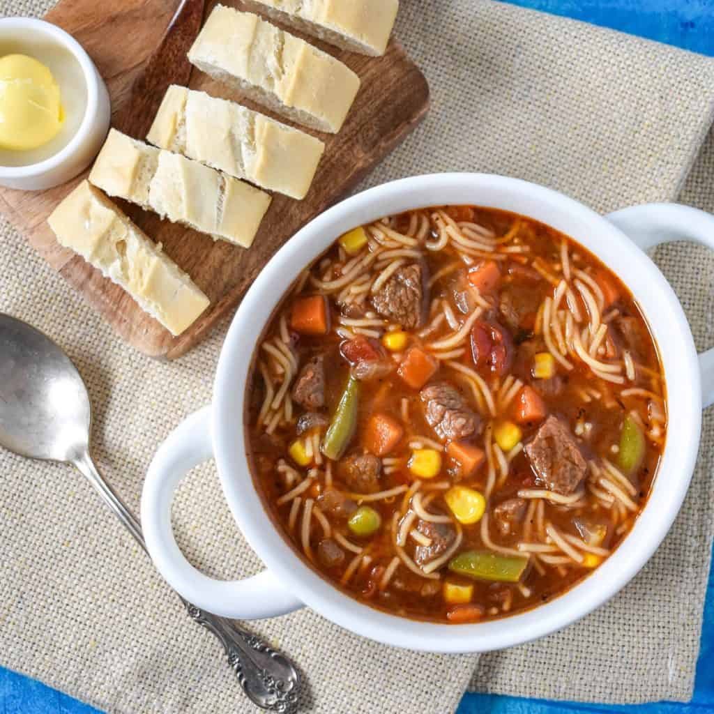 BEEF SOUP WITH NOODLES