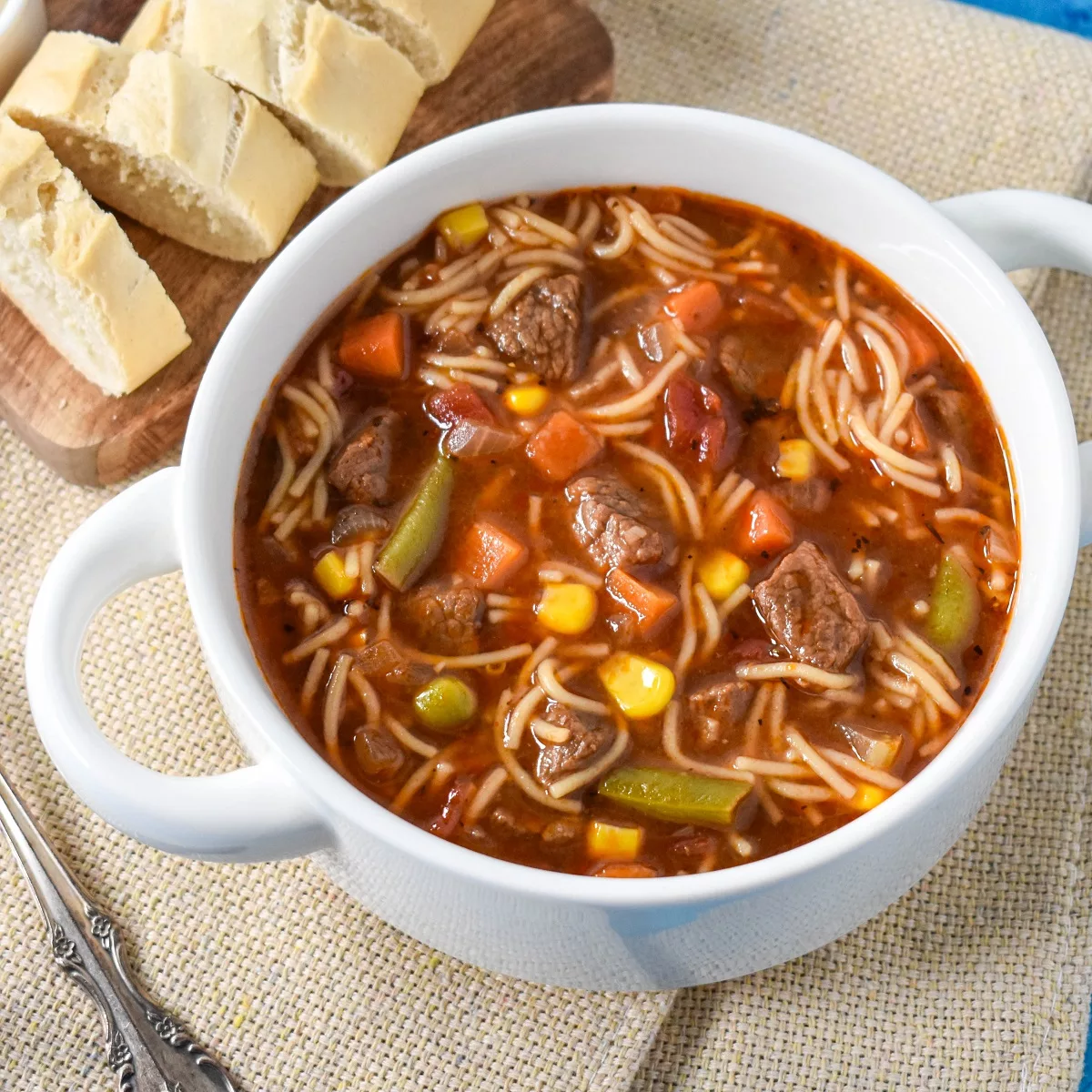Easy Beef Soup with Noodles