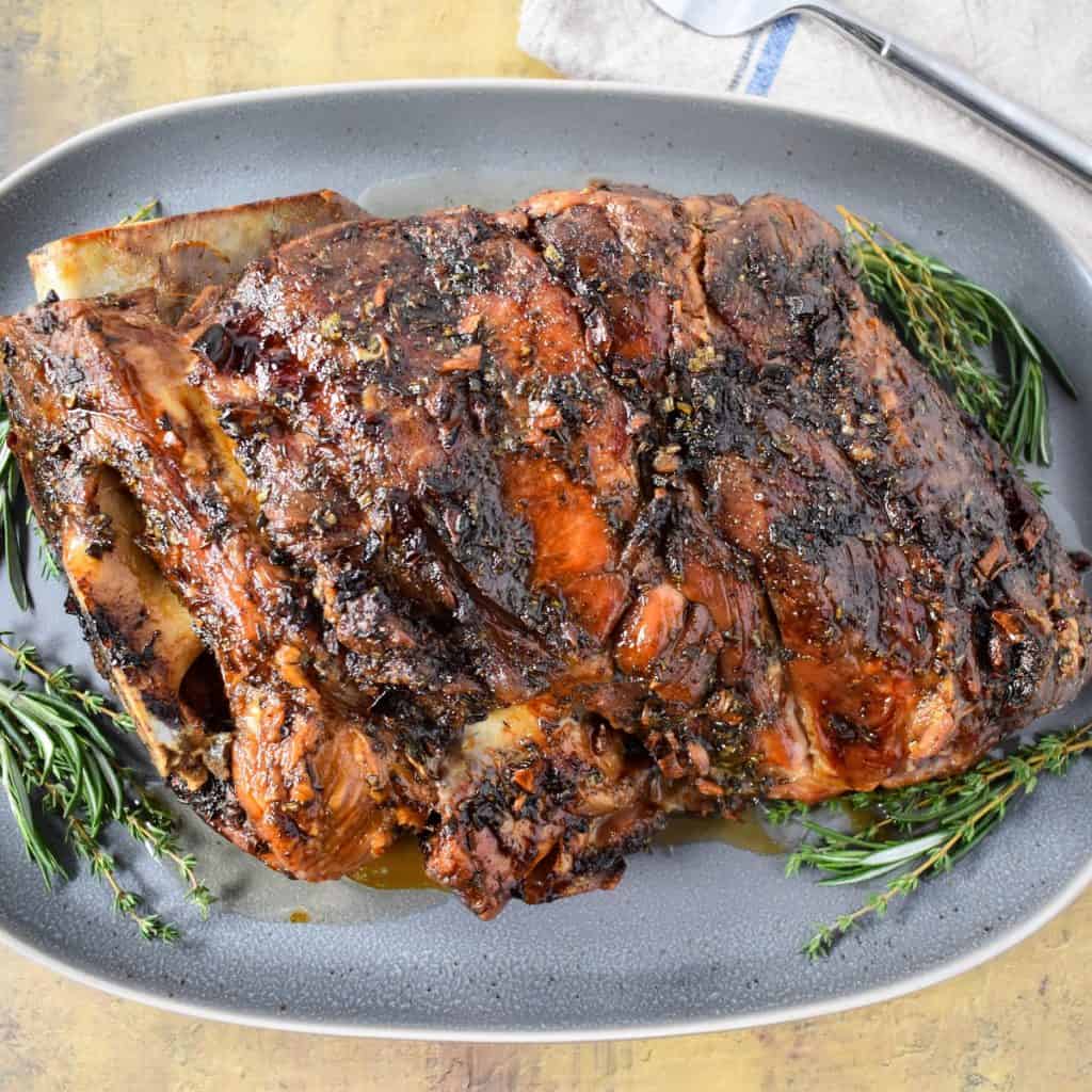 Easy Oven Roasted Pork Butt with Garlic and Herbs