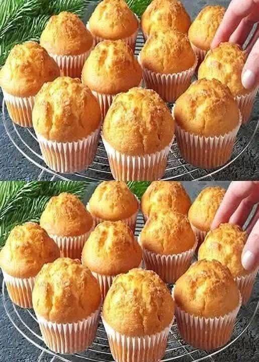 Golden Vanilla Muffins with a Tender Crumb