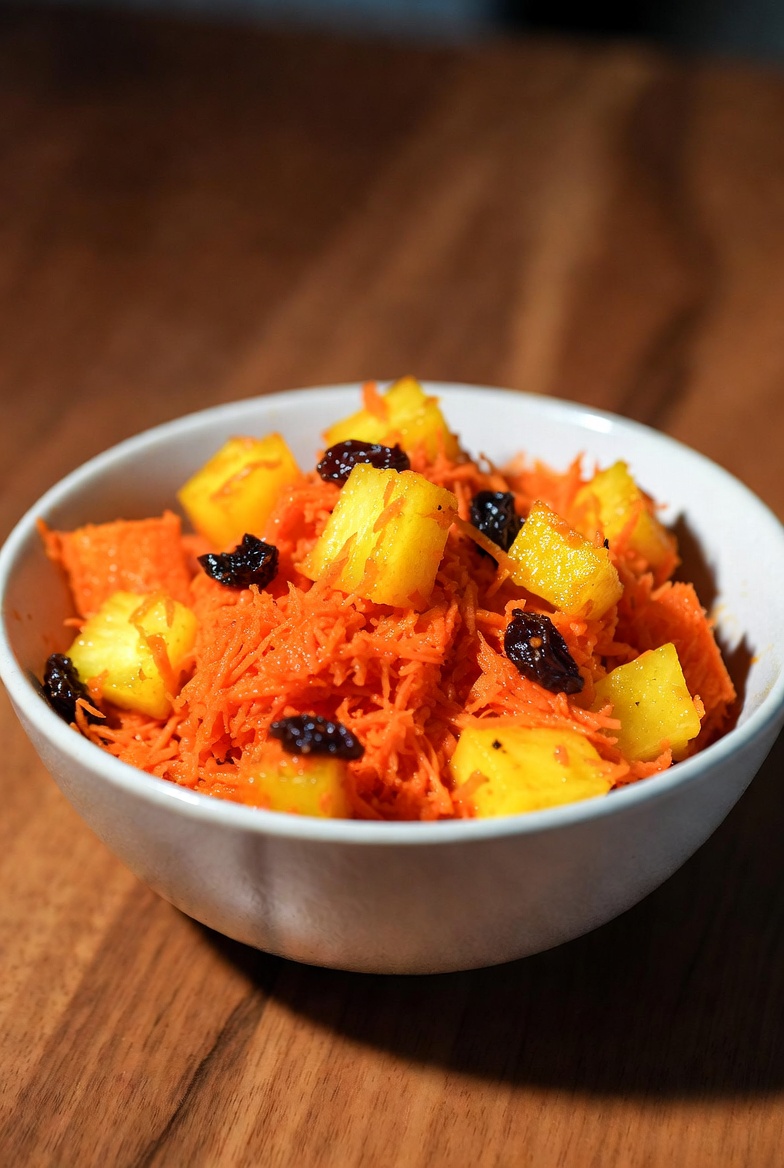 Carrot Salad with Pineapple and Raisins