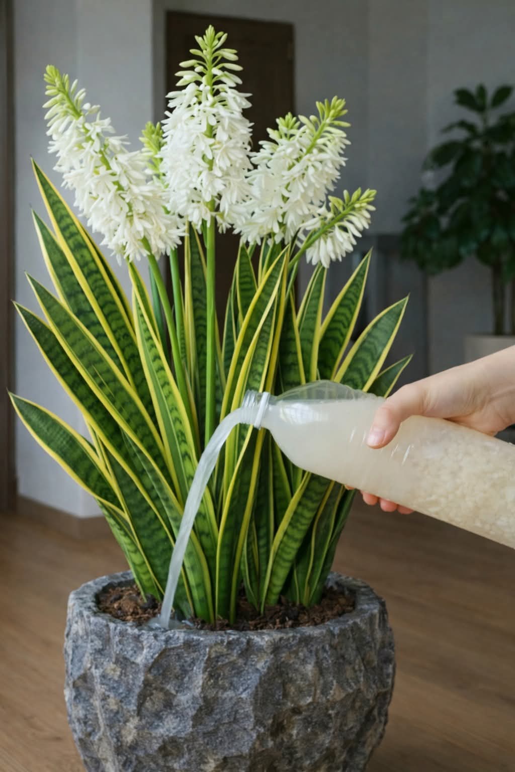 How to Make Your Sansevieria (Snake Plant) Bloom with Natural Fertilizer