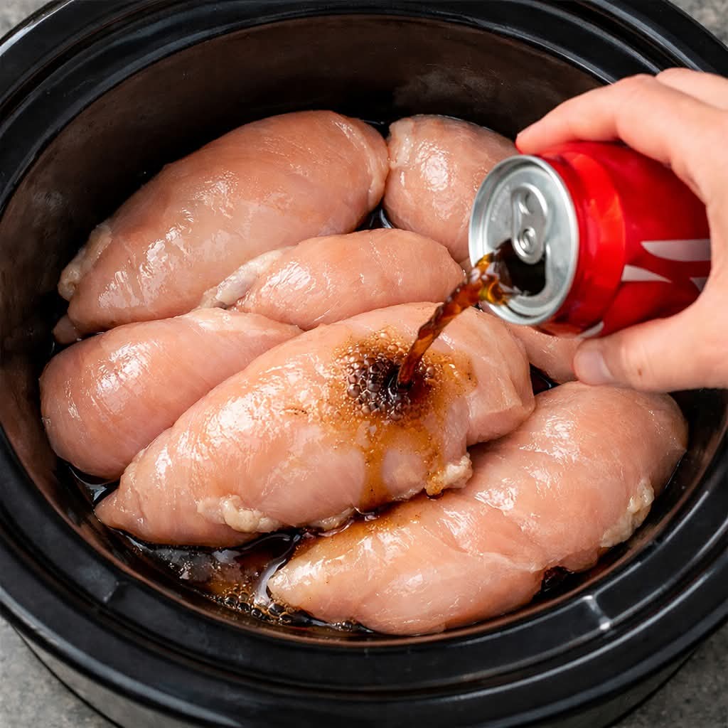 Crockpot Cola Chicken: Put Chicken in the Crockpot and Pour Cola Over It. That’s It.