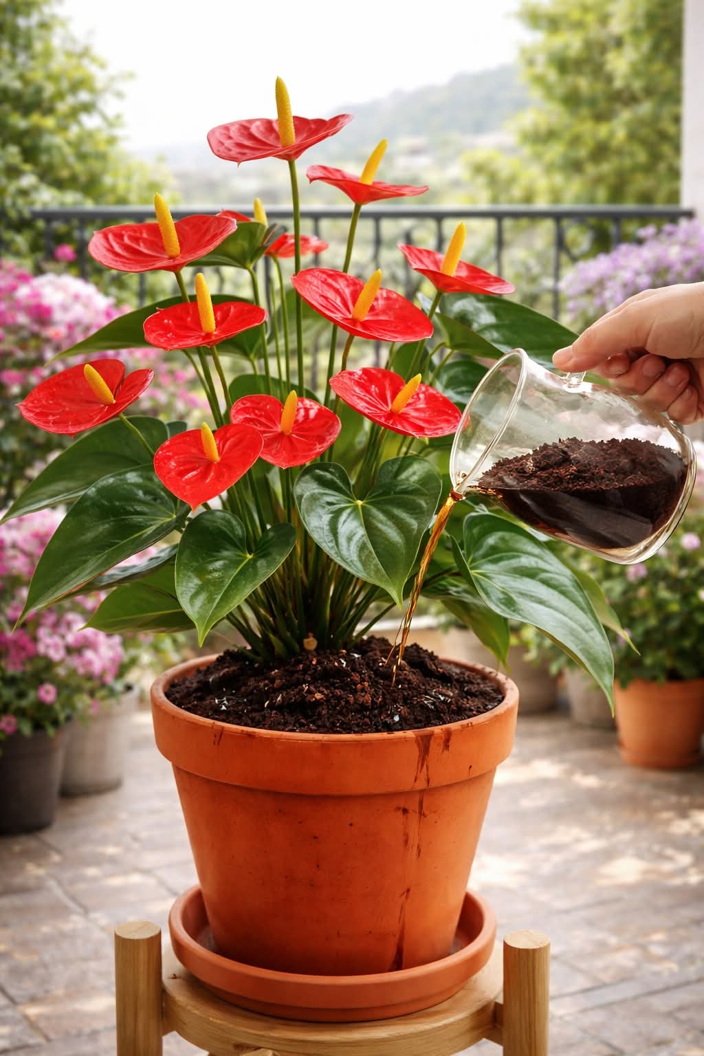 My Anthurium Blooms All Winter with This Coffee Grounds Trick