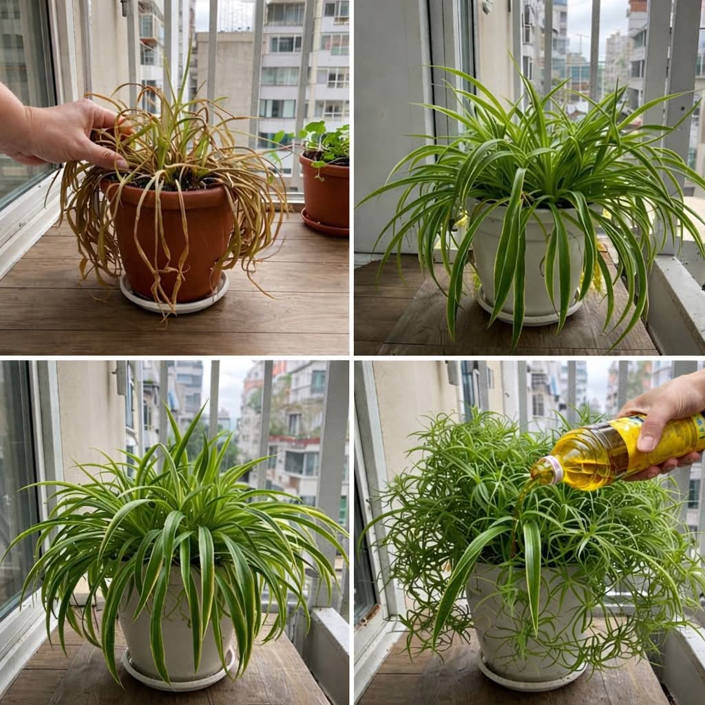 How to Revive a Struggling Spider Plant and Turn It Full, Green, and Bushy Again
