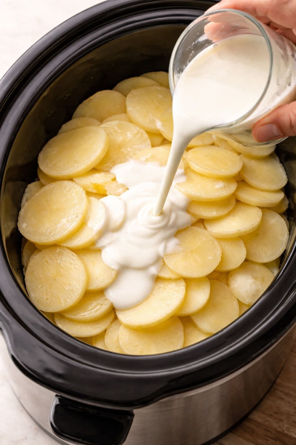 Slow Cooker 2 Ingredient Creamy Potatoes – The Easiest, Dreamiest Side Dish You’ll Ever Make