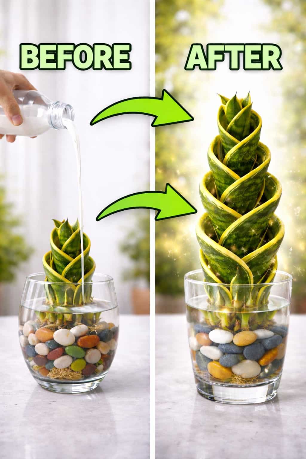 My Snake Plant Was Tiny… Then This White Liquid Made It Grow Like Crazy – The Complete Guide