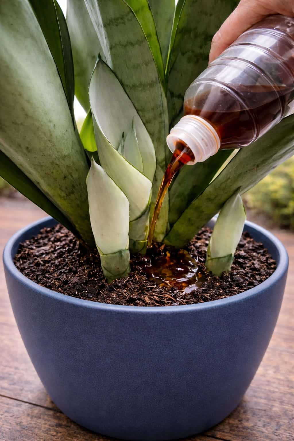 Why Gardeners Are Pouring This Dark Liquid on Snake Plants (The Growth Results Are Surprising)