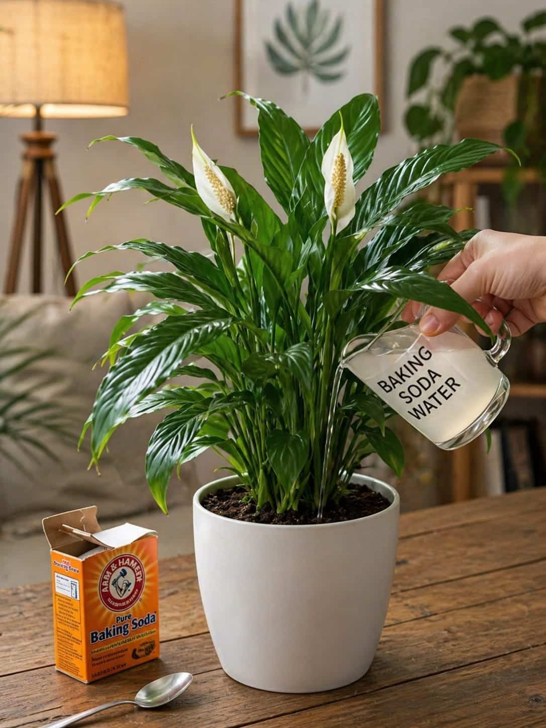 The Baking Soda Water Peace Lily Trick: A Simple White Liquid Method People Are Trying for Glossier Leaves and Fresher Soil