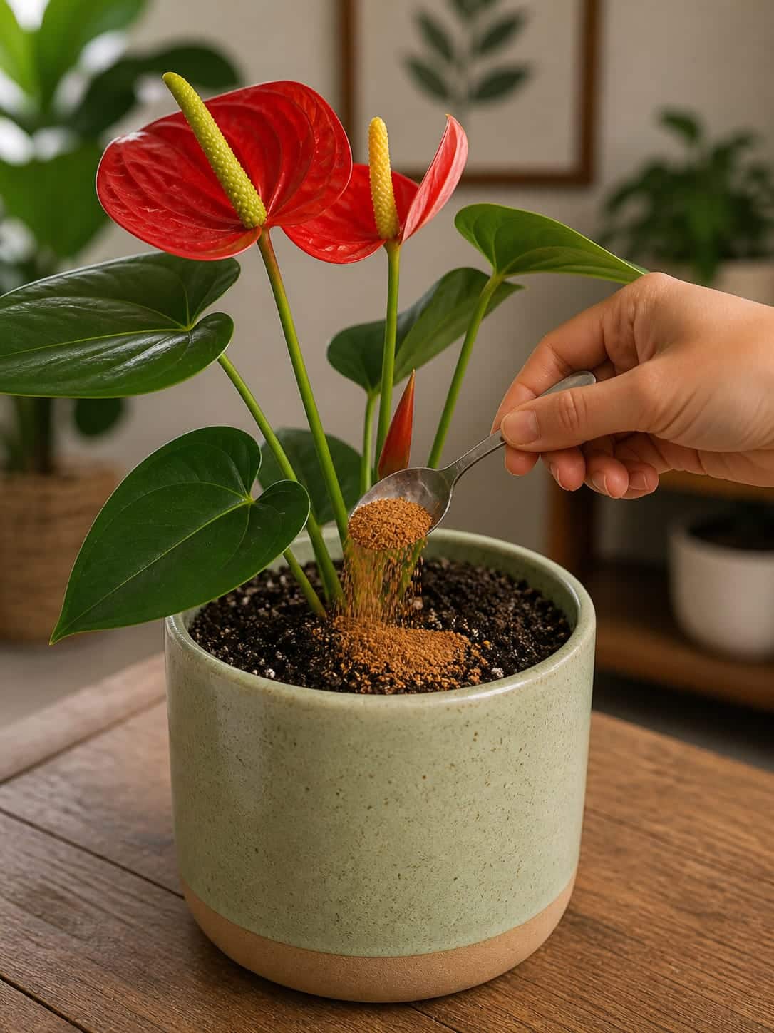 The Cinnamon Powder Trick for Anthuriums: A Gentle Soil Shield for Healthy Roots, Glossy Leaves, and Better Blooms