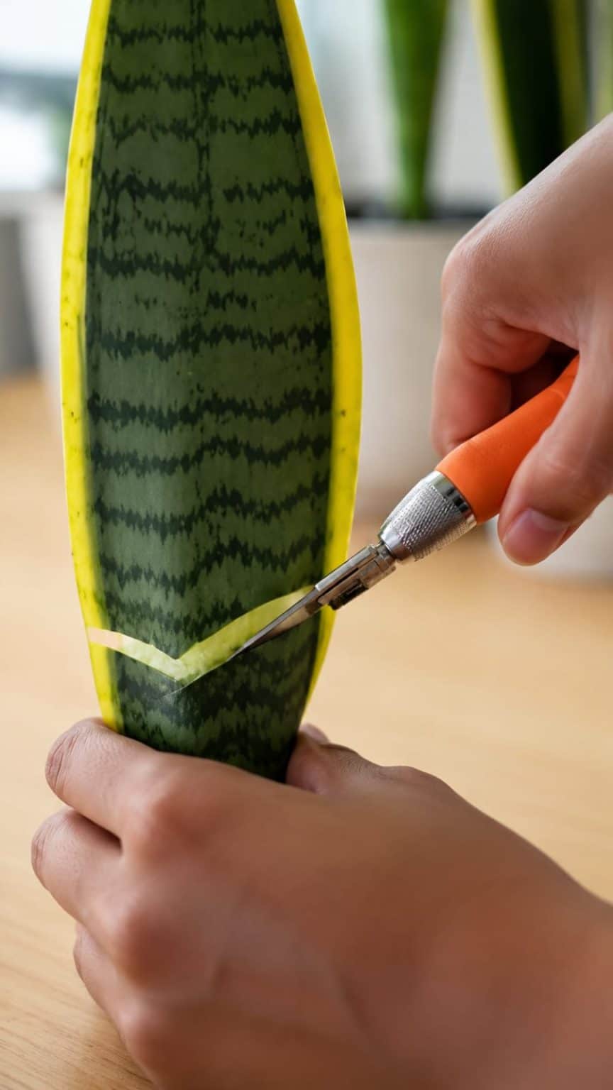 Why Smart Homeowners Are Cutting Small Notches in Snake Plant Leaves to ...
