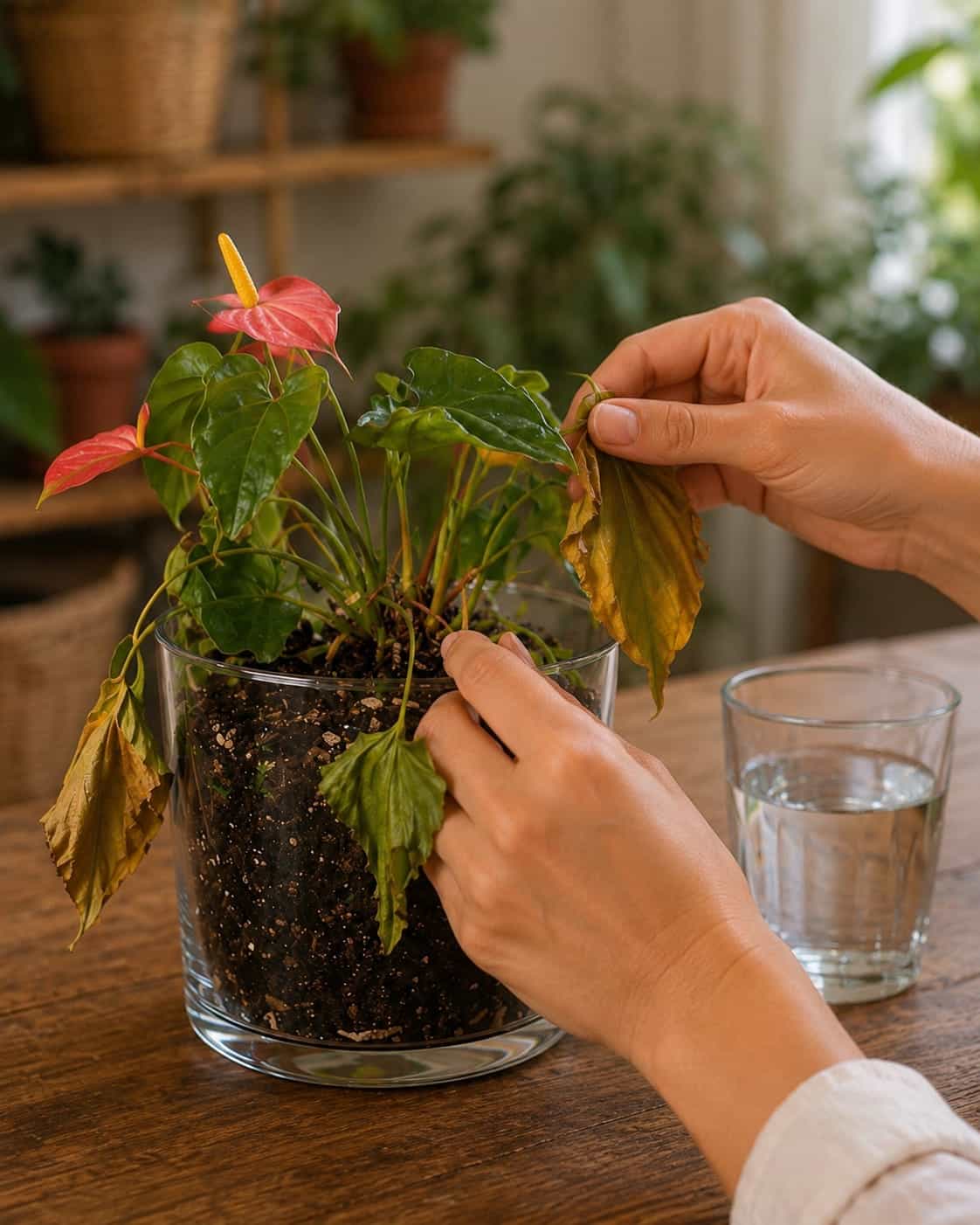 How to Help a Wilted Anthurium Recover: A Safe Aspirin-Water Routine and the Real Care Steps That Matter