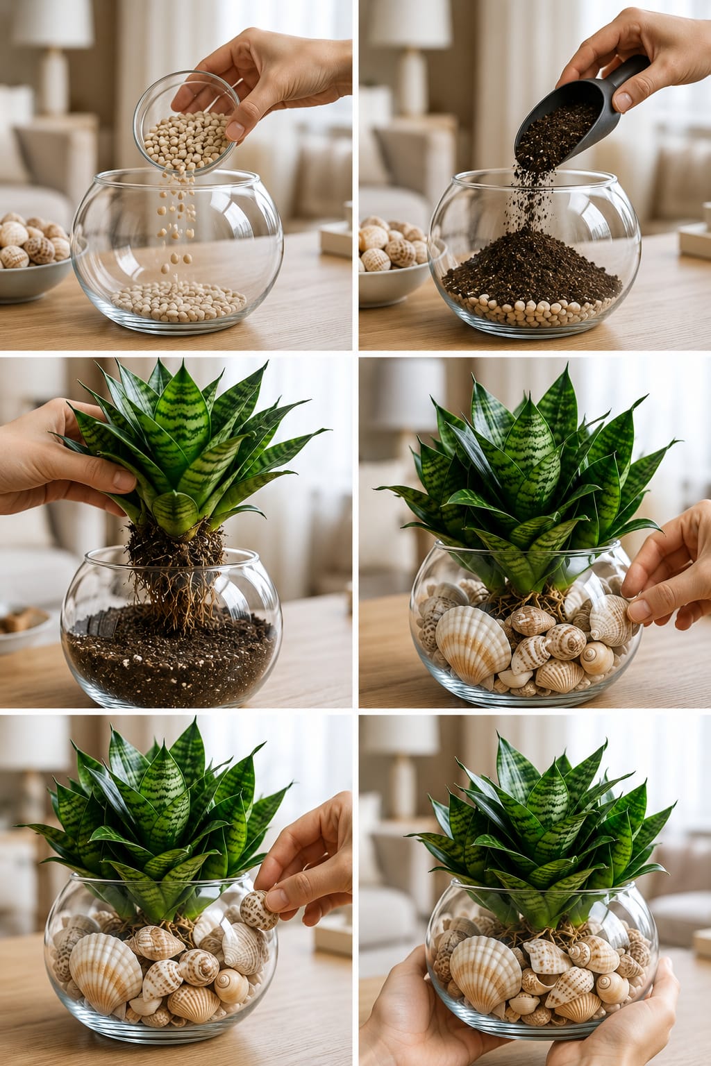 Bird’s Nest Snake Plant Fishbowl Garden: A Complete Guide to Creating a Beautiful Glass Bowl Display With Shells, Strong Roots, Healthy Leaves, and Stylish Indoor Decor