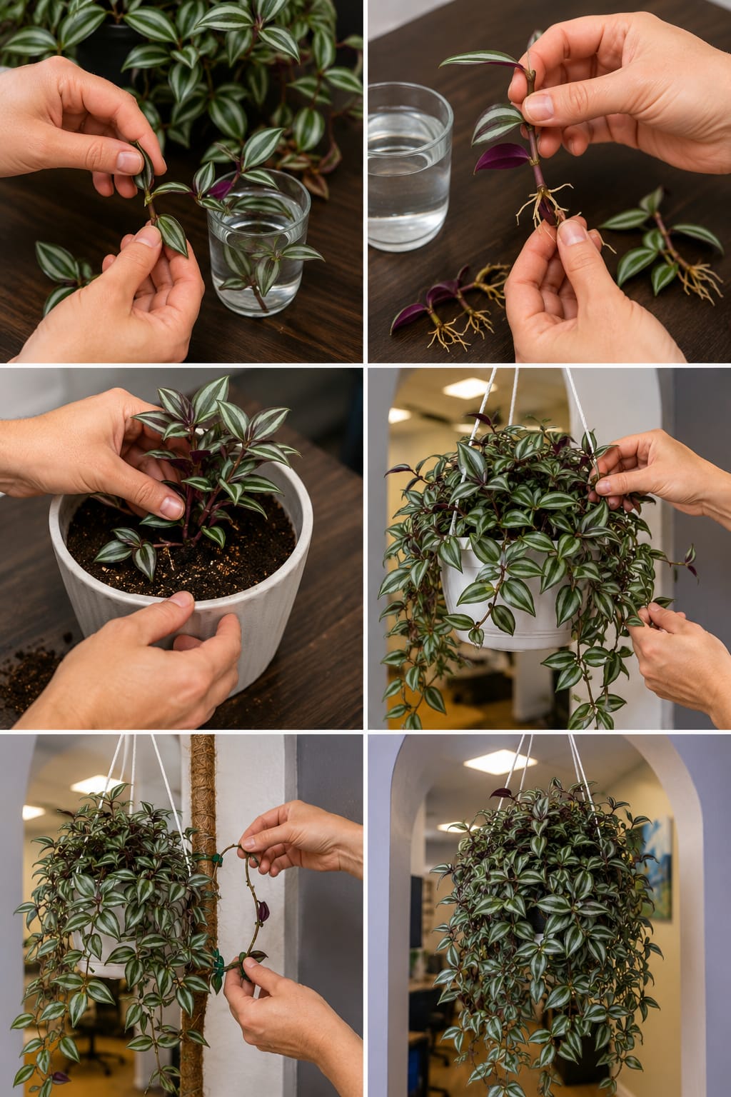How to Propagate and Grow Tradescantia Safely for Fuller Vines, Stronger Roots, and a Beautiful Hanging Basket Display