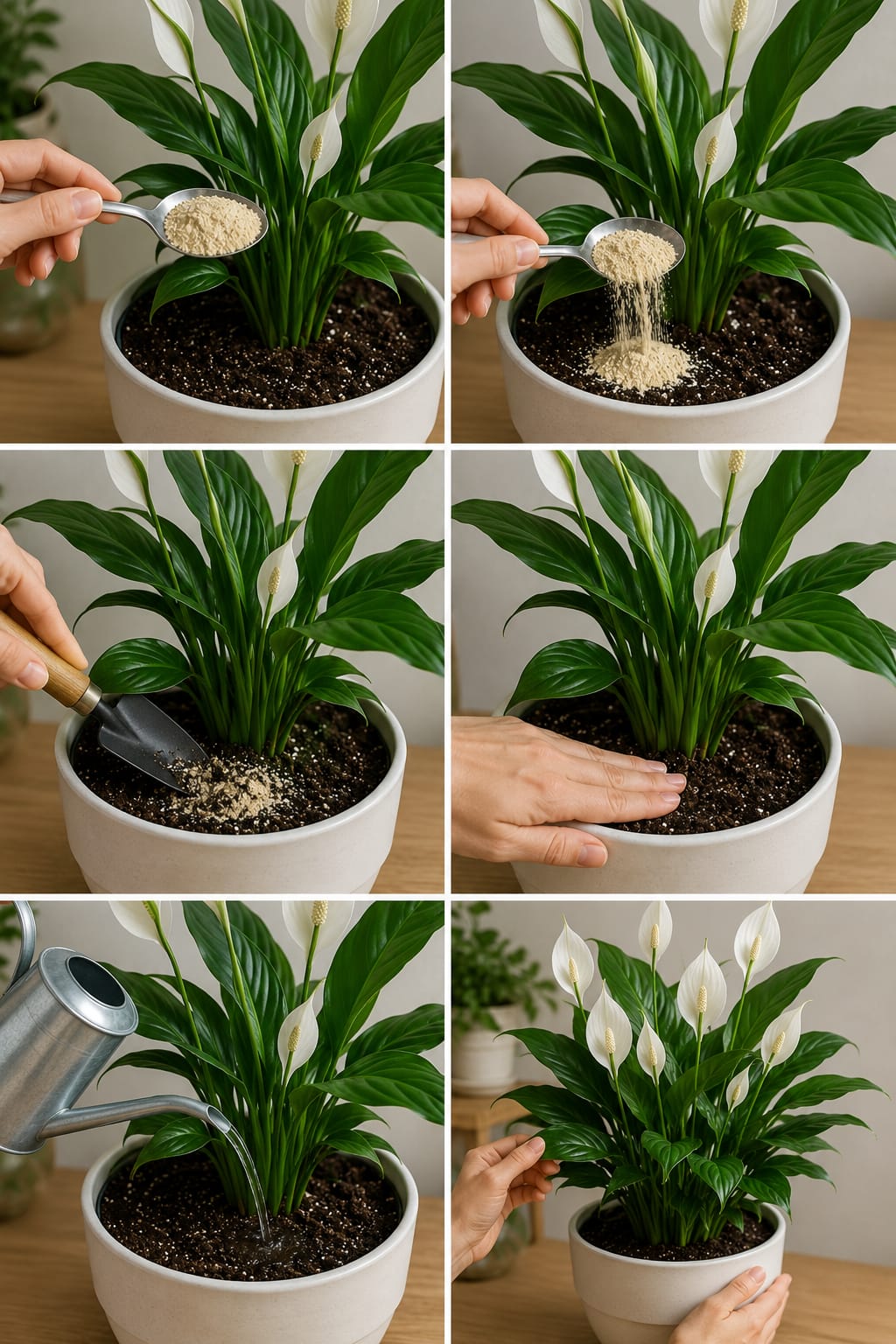 How to Use a Light Powder Around a Peace Lily Safely to Support Stronger Roots, Cleaner Leaves, and More Beautiful White Blooms