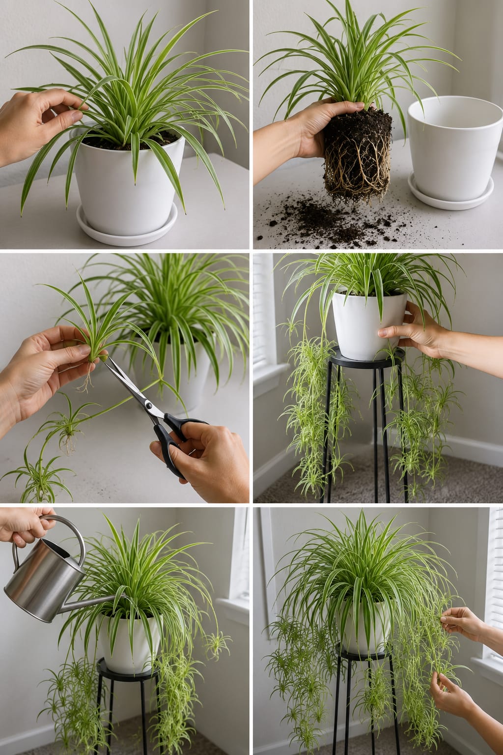 How to Repot and Propagate a Spider Plant Safely for Stronger Roots, Fuller Growth, and a Beautiful Cascading Indoor Display