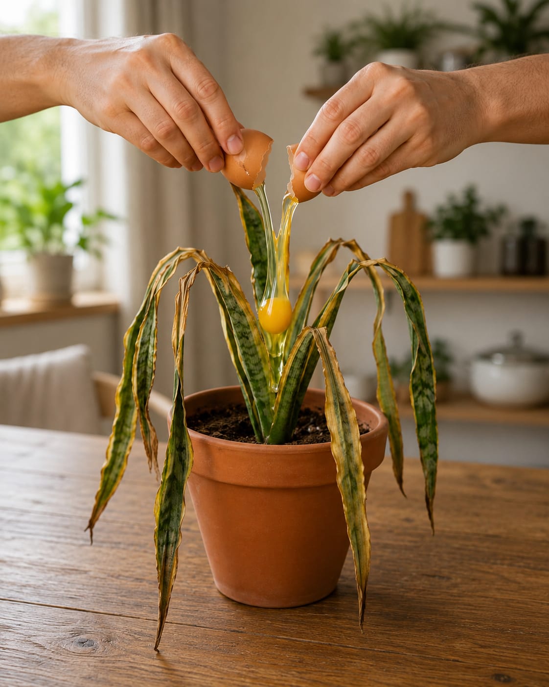 How to Use Egg Around a Snake Plant Safely to Avoid Root Damage, Protect Weak Leaves, and Restore a Cleaner Indoor Plant Display